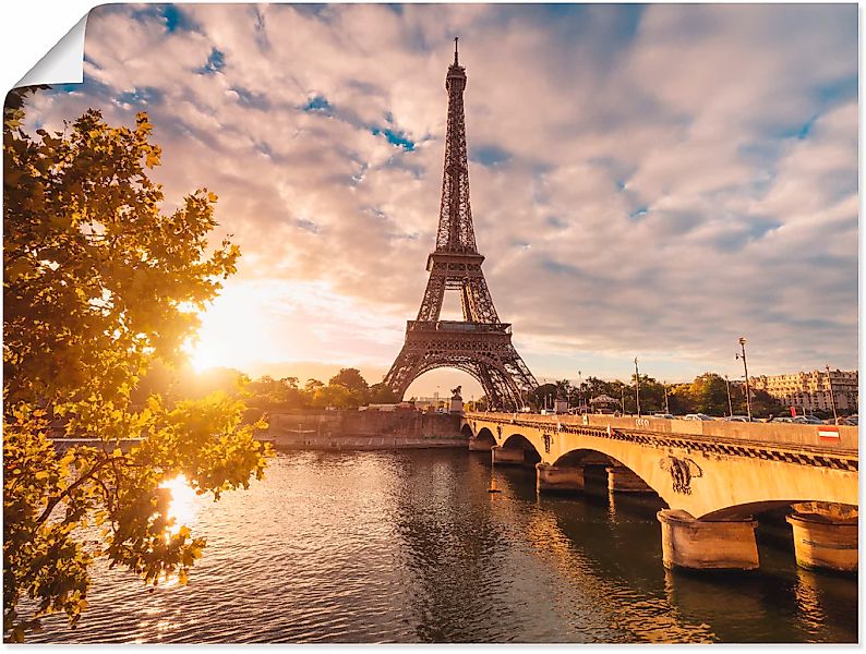 Artland Wandbild "Paris Eiffelturm II", Gebäude, (1 St.), als Leinwandbild, günstig online kaufen