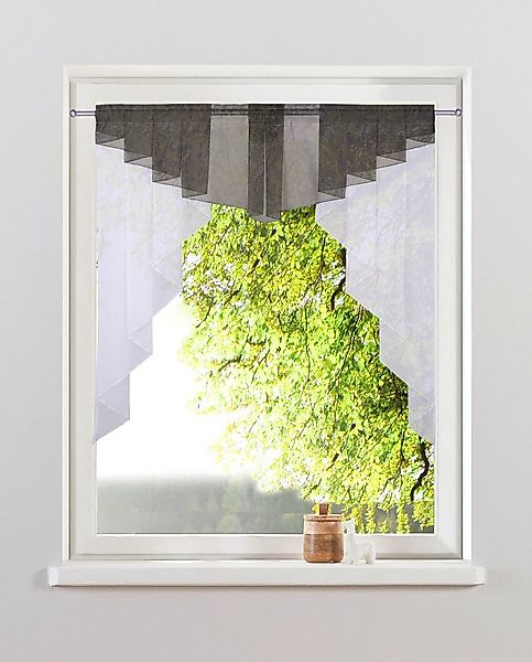 OTTO home Kuvertstore Sinan (1 St), Stangendurchzug, transparent, Kräuselba günstig online kaufen