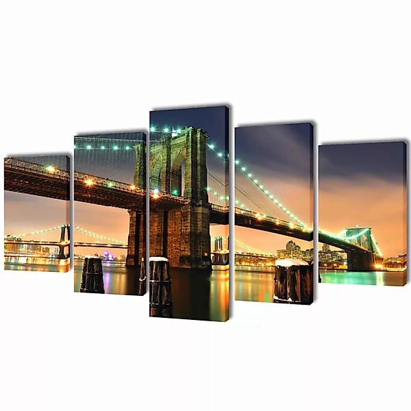 Bilder Dekoration Set Brooklyn Bridge 100 X 50 Cm günstig online kaufen