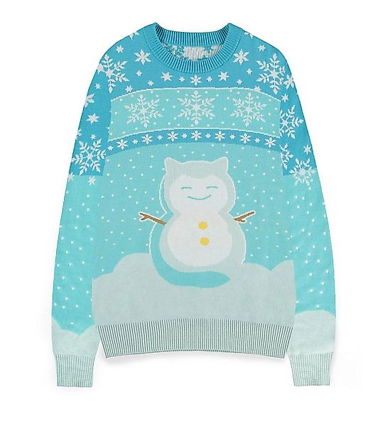 POKÉMON Weihnachtspullover Snow Snorlax Relaxo Christmas Sweater Strickpull günstig online kaufen