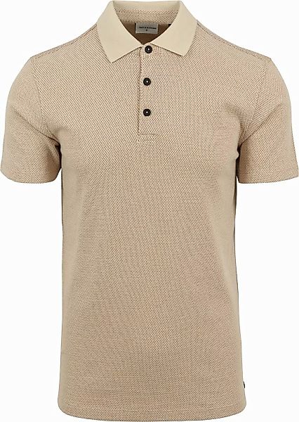 No Excess Poloshirt Struktur Beige  - Größe 3XL günstig online kaufen