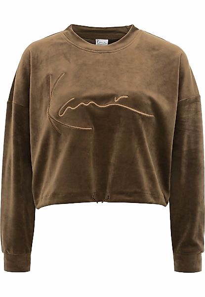 Karl Kani Sweater "Karl Kani Damen KW214-045-1 Signature Velvet Crop Crew b günstig online kaufen