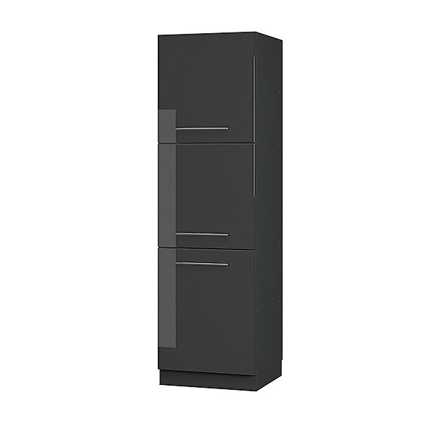 Vicco Herdumbauschrank Fame-Line, Anthrazit Hochglanz/Anthrazit, 60 cm günstig online kaufen
