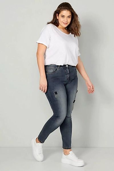 Angel of Style Regular-fit-Jeans Boyfriend-Jeans Destroy-Effekte 5-Pocket D günstig online kaufen