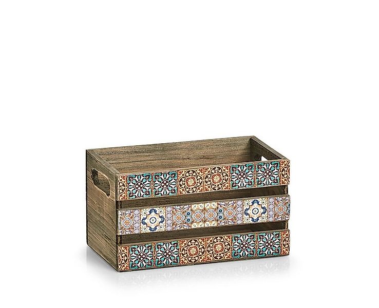 Zeller Present Aufbewahrungskorb Deko-Kiste "Mosaik, Holz, 24 x 14 x 13,5 c günstig online kaufen