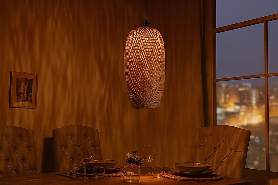 riess-ambiente Hängeleuchte ORGANIC LIVING 40cm natur · Pendellampe mit Sch günstig online kaufen