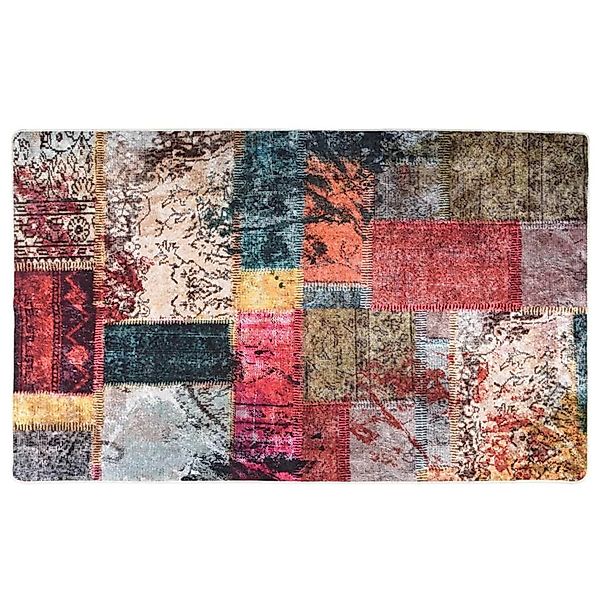 vidaXL Teppich Waschbar Patchwork Mehrfarbig 120x170 Cm Rutschfest 1908209 günstig online kaufen
