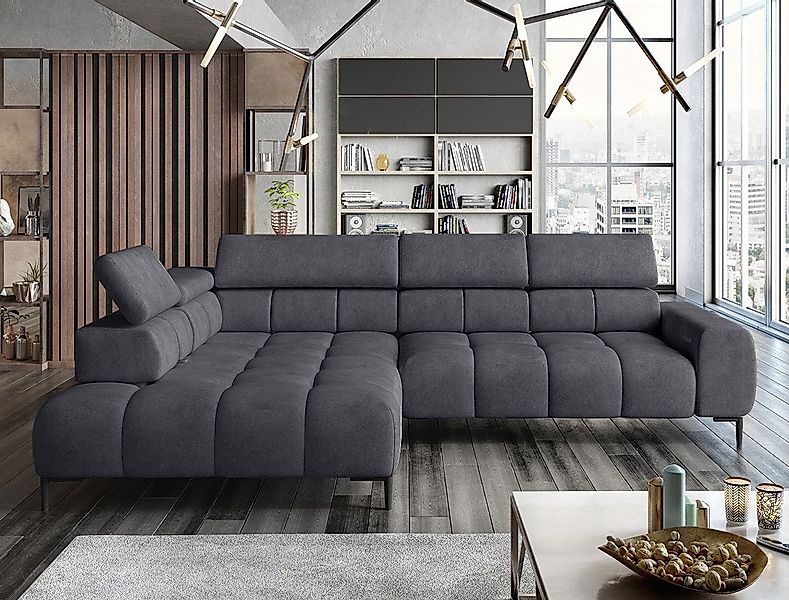 WOHNKLUSIV Ecksofa Ecksofa Venezia mit elektrischer Sitztiefenverstellung - günstig online kaufen