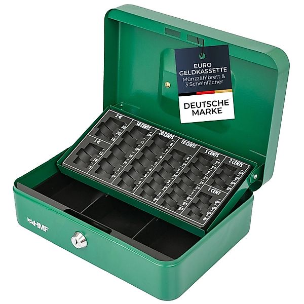 HMF 10022-06 Geldkassette Abschließbar Kasse Euro Münzzählbrett 3 Banknoten günstig online kaufen