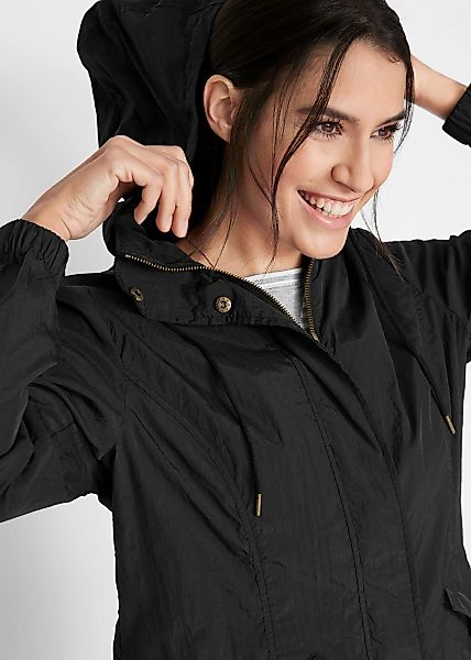 bonprix Allwetterjacke mit Kapuze sportlicher Stil, leichter Parka mit Kapu günstig online kaufen