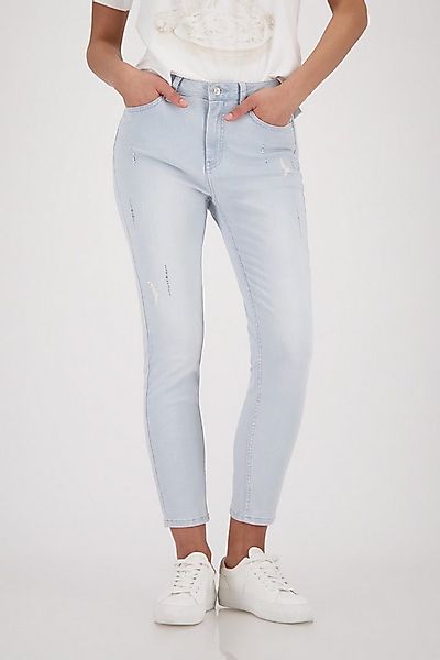 Monari 7/8-Jeans Basic mit strahlenden Strasssteinen, 5-Pocket-Form günstig online kaufen