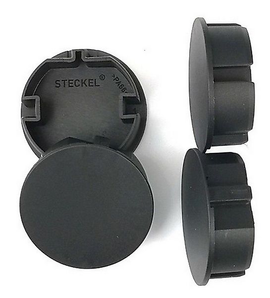 STECKEL Wanddekoobjekt 4 Stück schwarze Steckdosen-Abdeckungen günstig online kaufen