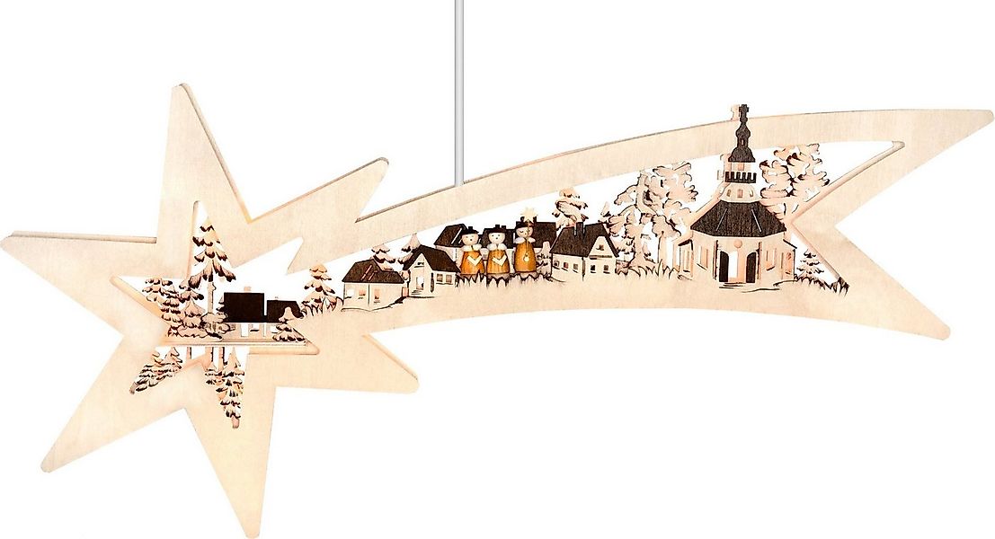 RATAGS LED Fensterbild Fensterbild, beleuchtet, Sternschweif, Dorf Seiffen, günstig online kaufen