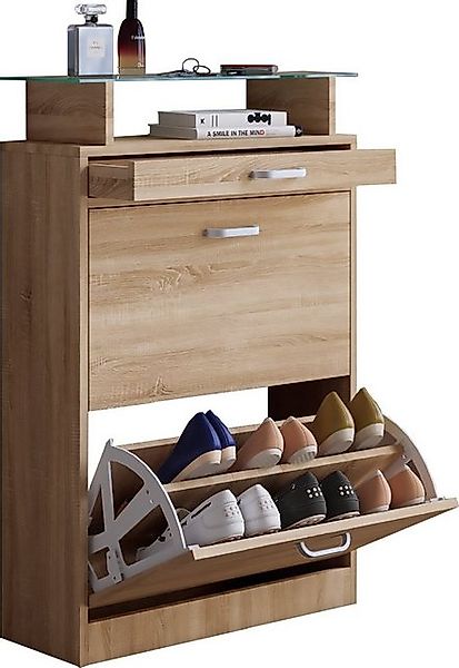 VCM Schuhschrank "VCM Holz Schuhschrank  Maße: H. 91 x B. 59 x T. 22 cm  2 günstig online kaufen