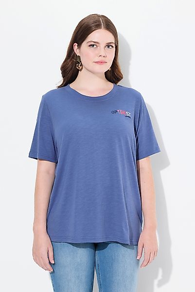 Ulla Popken T-Shirt T-Shirt Optimist Rundhals günstig online kaufen