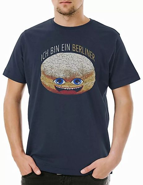 Urban Backwoods Print-Shirt Ich Bin Ein Berliner Herren T-Shirt JFK Kreppel günstig online kaufen