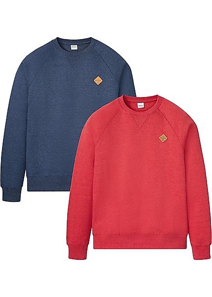 bonprix Sweatshirt (Packung, 2-tlg., 2) Regular Fit, unifarben, aus Baumwol günstig online kaufen