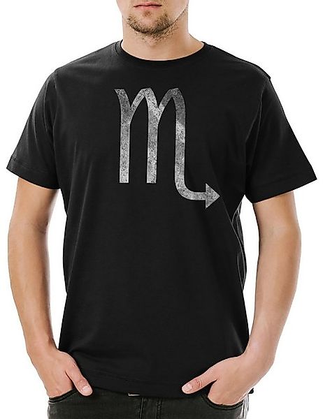 Urban Backwoods Print-Shirt Zodiac Sign Scorpio Herren T-Shirt Skorpion Sco günstig online kaufen