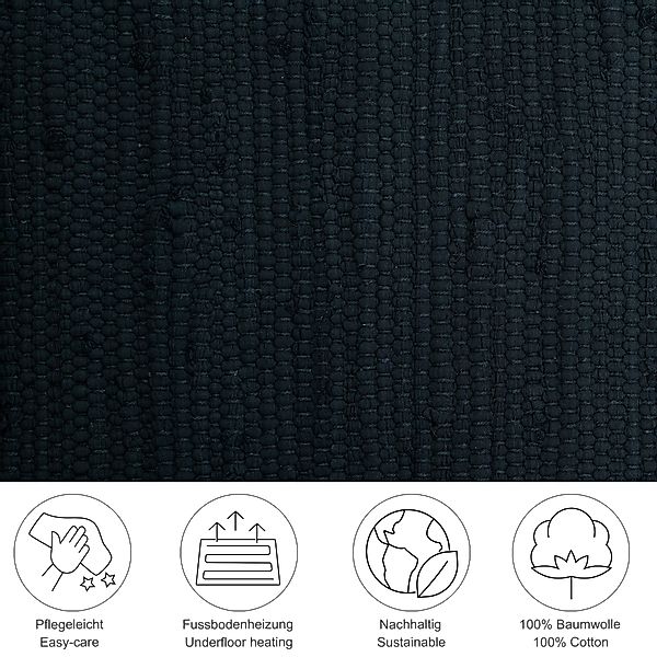 THEKO Teppich »Happy Cotton Fleckerl, handgewebt«, rechteckig, 5 mm Höhe, F günstig online kaufen