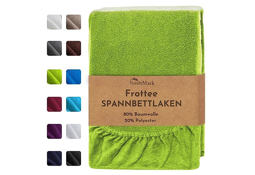 NatureMark Spannbettlaken Frottee Spannbetttuch, 80% Baumwolle / 20% Polyes günstig online kaufen