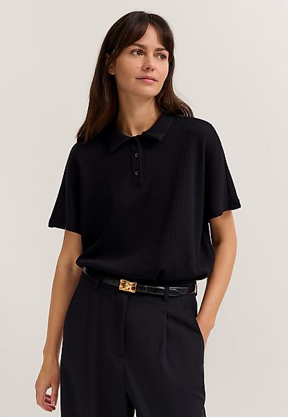 bugatti T-Shirt aus strukturierter Baumwollmischung günstig online kaufen