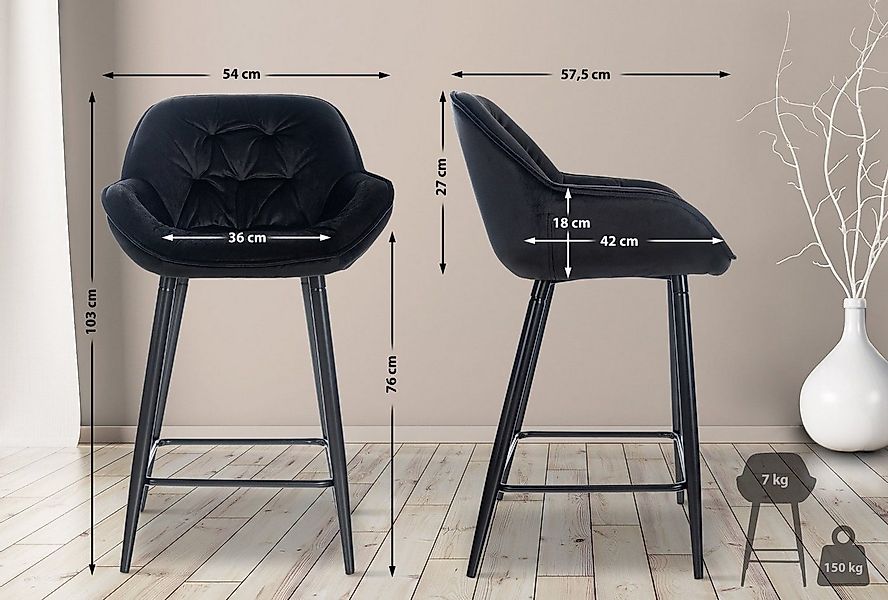 CLP Barhocker Gibson, Sitzhöhe 76 cm günstig online kaufen