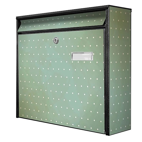 Banjado Briefkasten Schwarz 36.2x32.2x10cm Groß / Inkl. Montagematerial & 2 günstig online kaufen