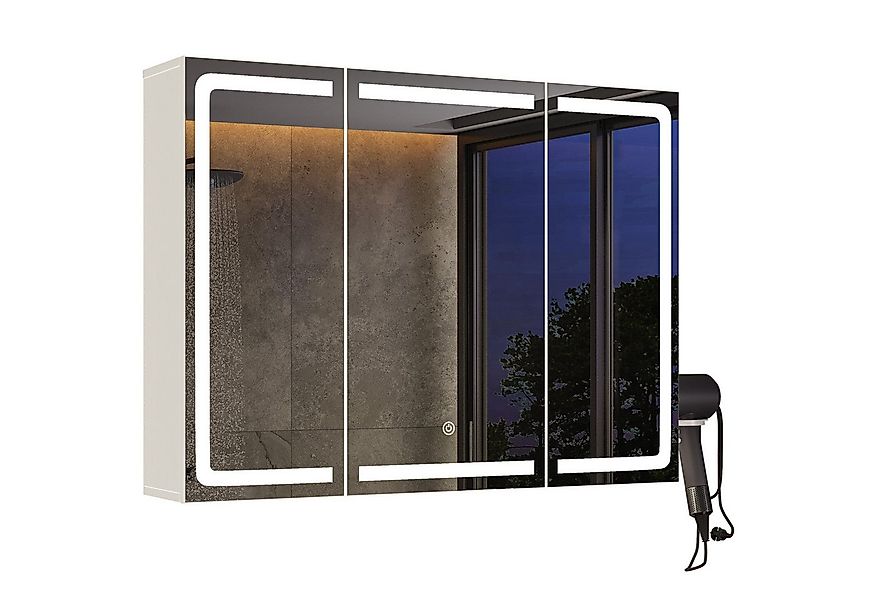 Bealife Spiegelschrank Badezimmerschrank Wandschrank, B:80/100CM (mit Haart günstig online kaufen