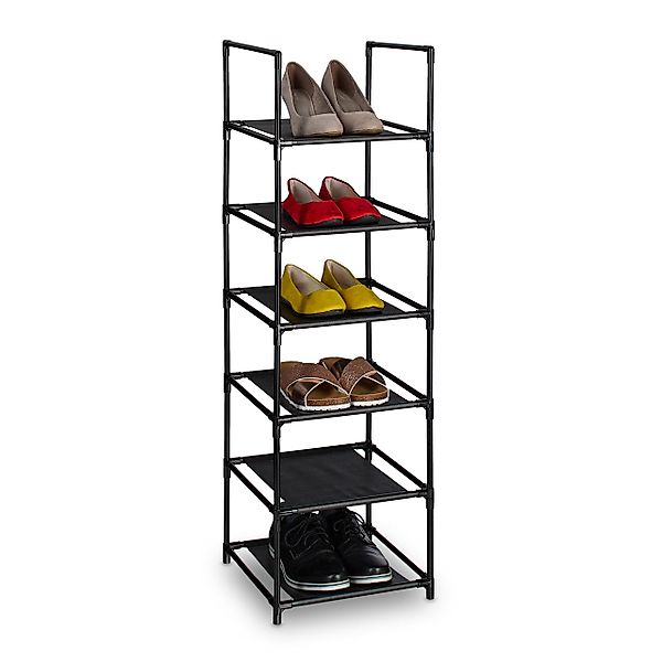 relaxdays Schuhregal schmal, 6 Ebenen günstig online kaufen