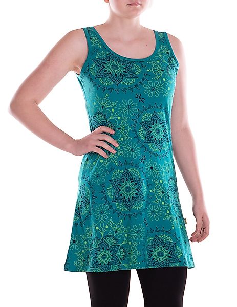 Vishes Minikleid Damen Baumwolle Blumen-Muster Rundhalsausschnitt günstig online kaufen