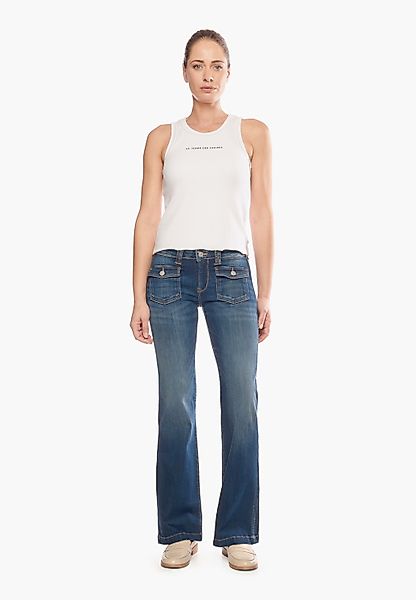 Le Temps Des Cerises Straight-Jeans, mit Knopfleiste in Washed-Optik günstig online kaufen