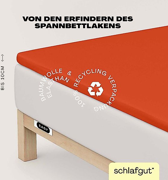 Schlafgut Spannbettlaken »EASY Jersey Elasthan Topper« MADE IN GREEN by OEK günstig online kaufen