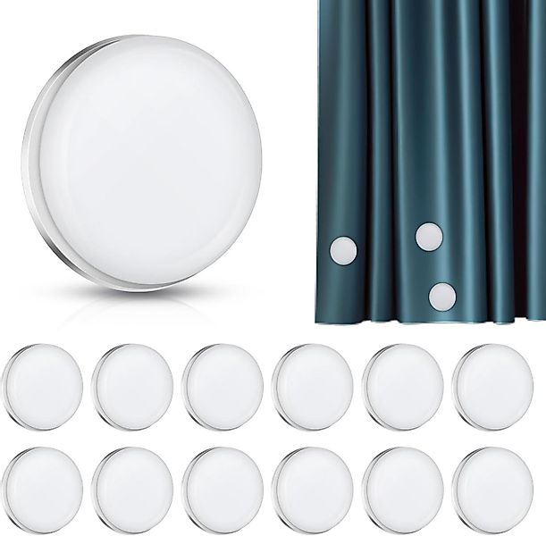 Kaket Raffhalter Magnetisch für Vorhänge, Duschvorhang Gewichte Runde, (12- günstig online kaufen