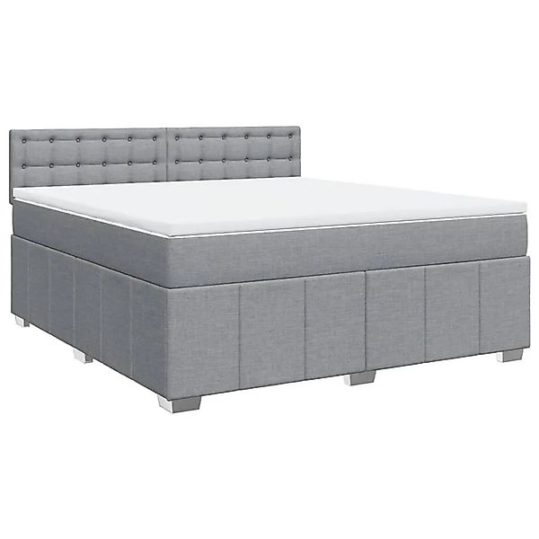 vidaXL Boxspringbett mit Matratze Hellgrau 180x200 cm Stoff 3287161 günstig online kaufen