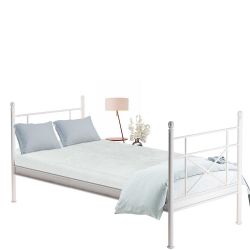 Weißes Metallbettgestell im Landhausstil 90x200 und 160x200 cm günstig online kaufen