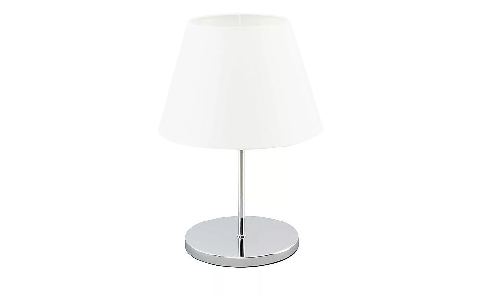 KHG Tischleuchte, 1-flammig, Stoffschirm weiß (groß) - weiß - 40 cm - Lampe günstig online kaufen