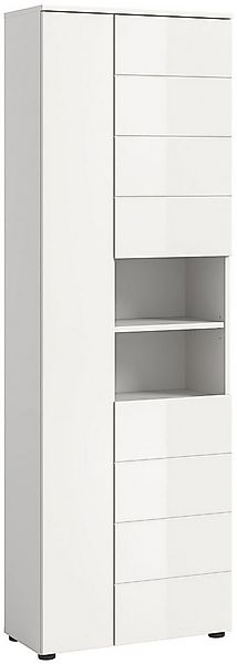 xonox.home Hochschrank Weiß Hochglanz Melamin Modern 60x190x34 cm günstig online kaufen