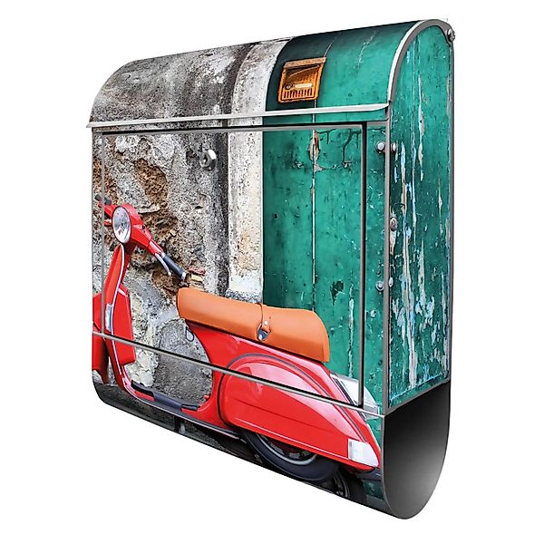 Banjado Design Briefkasten Silber Pulverbeschichtet 39x47x14cm 2 Schlüssel günstig online kaufen