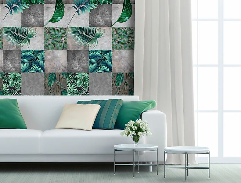 queence Vinyltapete »Easai«, bedruckt-Motiv-botanisch-floral-gemustert-natü günstig online kaufen