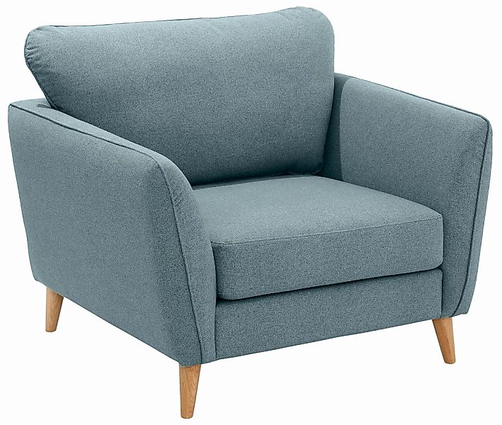 Home affaire Sessel "MARSEILLE", Massivholzbeine Eiche, Landhausstil, Welle günstig online kaufen