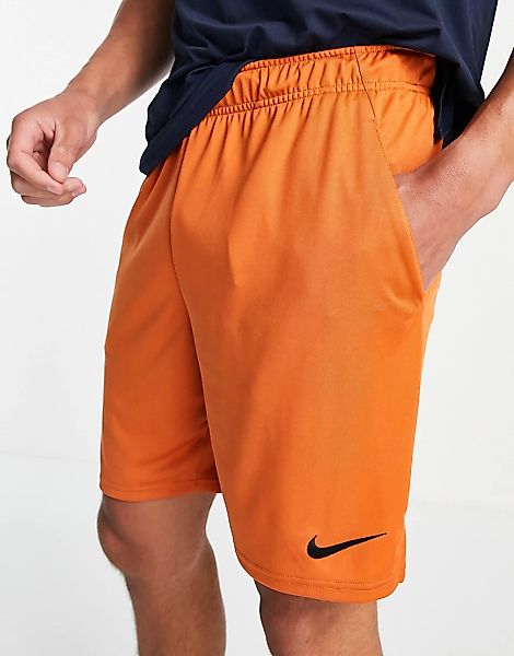 Nike Training – Dri-FIT – Strickshorts in Orange, 6 Zoll günstig online kaufen