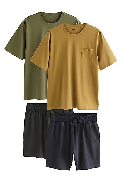 Next Pyjama Jersey-Schlafanzugshorts, 2er-Pack (4 tlg) günstig online kaufen
