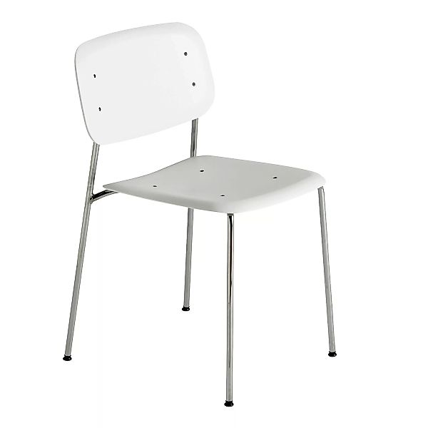 HAY - Soft Edge P10 Stuhl Gestell Stahl verchromt - weiß/Sitzschale Polypro günstig online kaufen