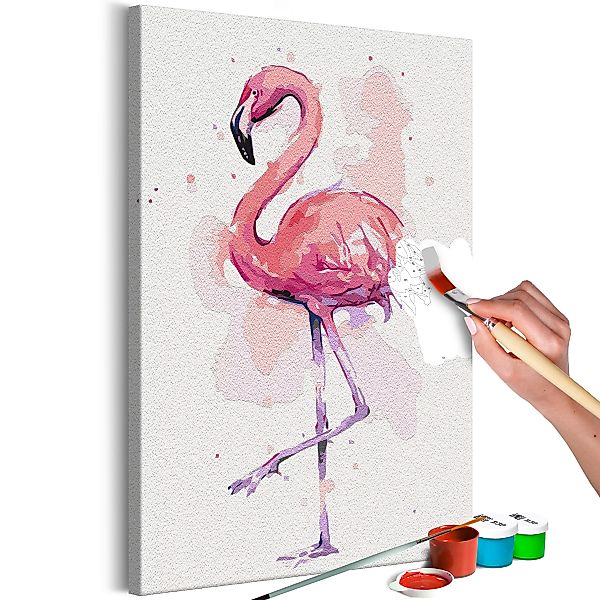 Malen Nach Zahlen - Friendly Flamingo günstig online kaufen