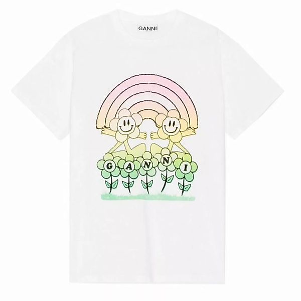GANNI T-Shirt T-Shirt RAINBOW mit Regenbogen-Print günstig online kaufen