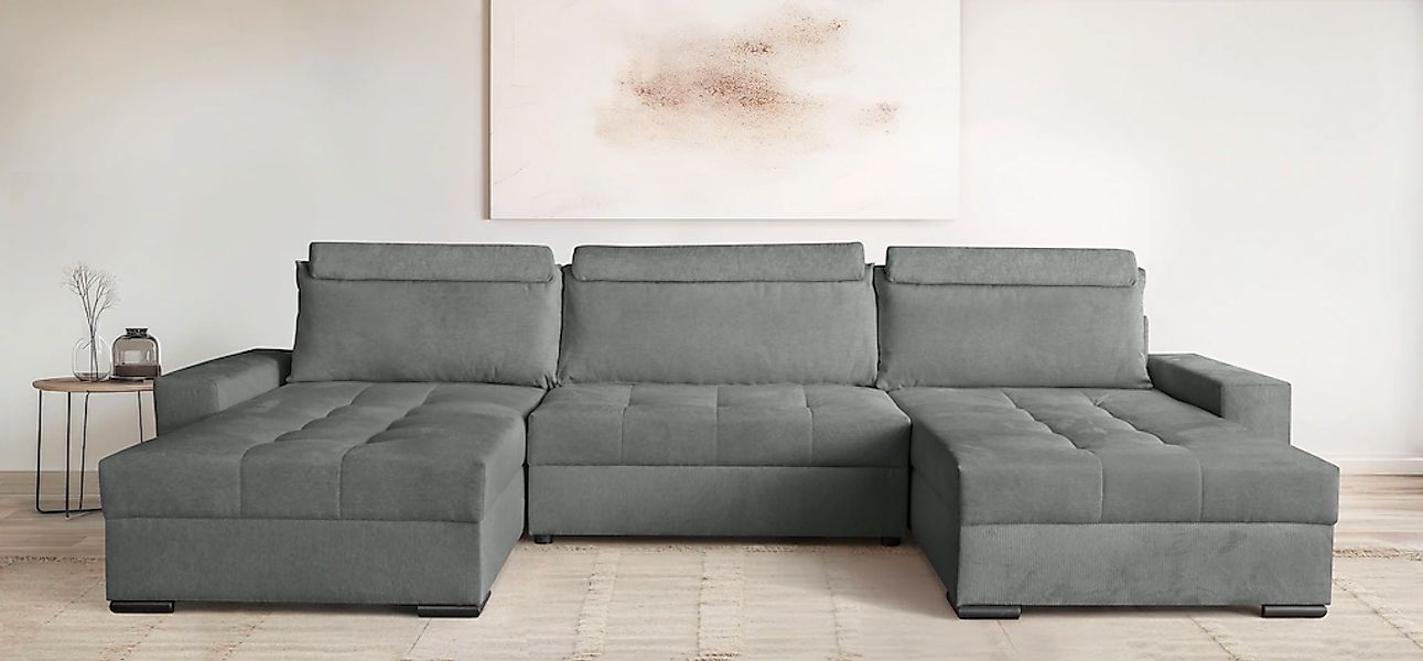 OTTO home Wohnlandschaft "Home System U-Form, B: 269 - 352 cm, Breiten wähl günstig online kaufen