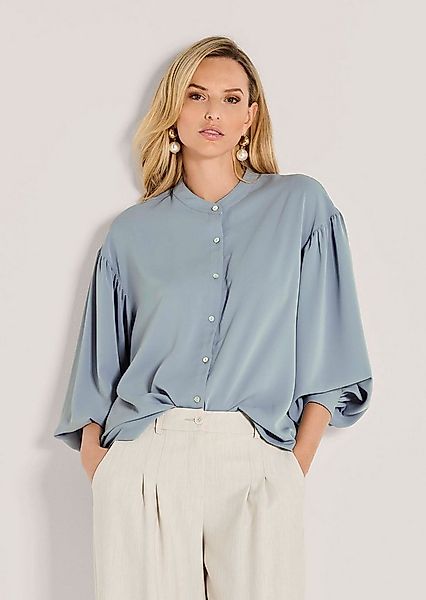 MADELEINE Langarmbluse Elegante Bluse mit Rundhals Langarmbluse mit Knopfle günstig online kaufen
