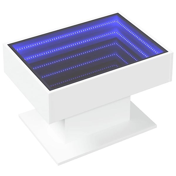 vidaXL LED-Couchtisch Weiß 70x50x45 cm Holzwerkstoff 847532 günstig online kaufen