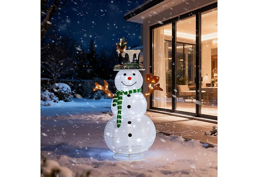 LALAHO Schneemann LED-Schneemann Weihnachten deko, 120cm mit 120 LEDs Weihn günstig online kaufen