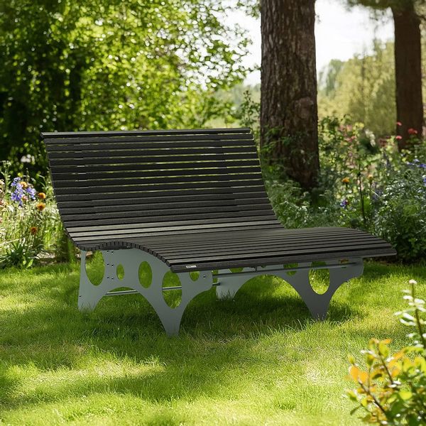 HOME DELUXE Doppelliege WPC Wellenliege NIRA günstig online kaufen